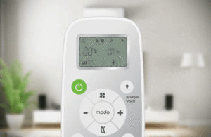 gif como deixar o ar condicionado no modo vetilacao