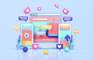 social media instagram digital marketing concept 3d rendering